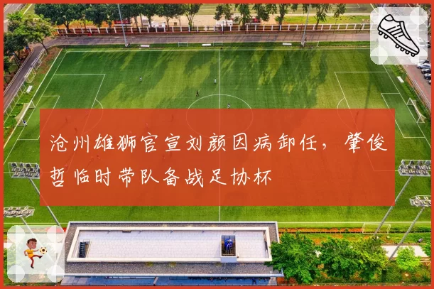 沧州雄狮官宣刘颜因病卸任,肇俊哲临时带队备战足协杯
